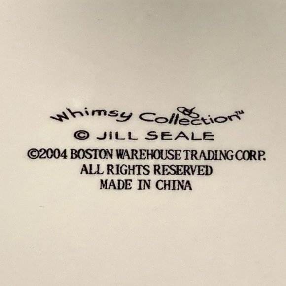 Jill Seale Whimsy Collection Ceramic Dragonfly Serving Bowl 13½" - Picture 3 of 5